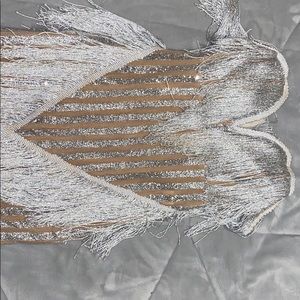 -custom silver formal dress